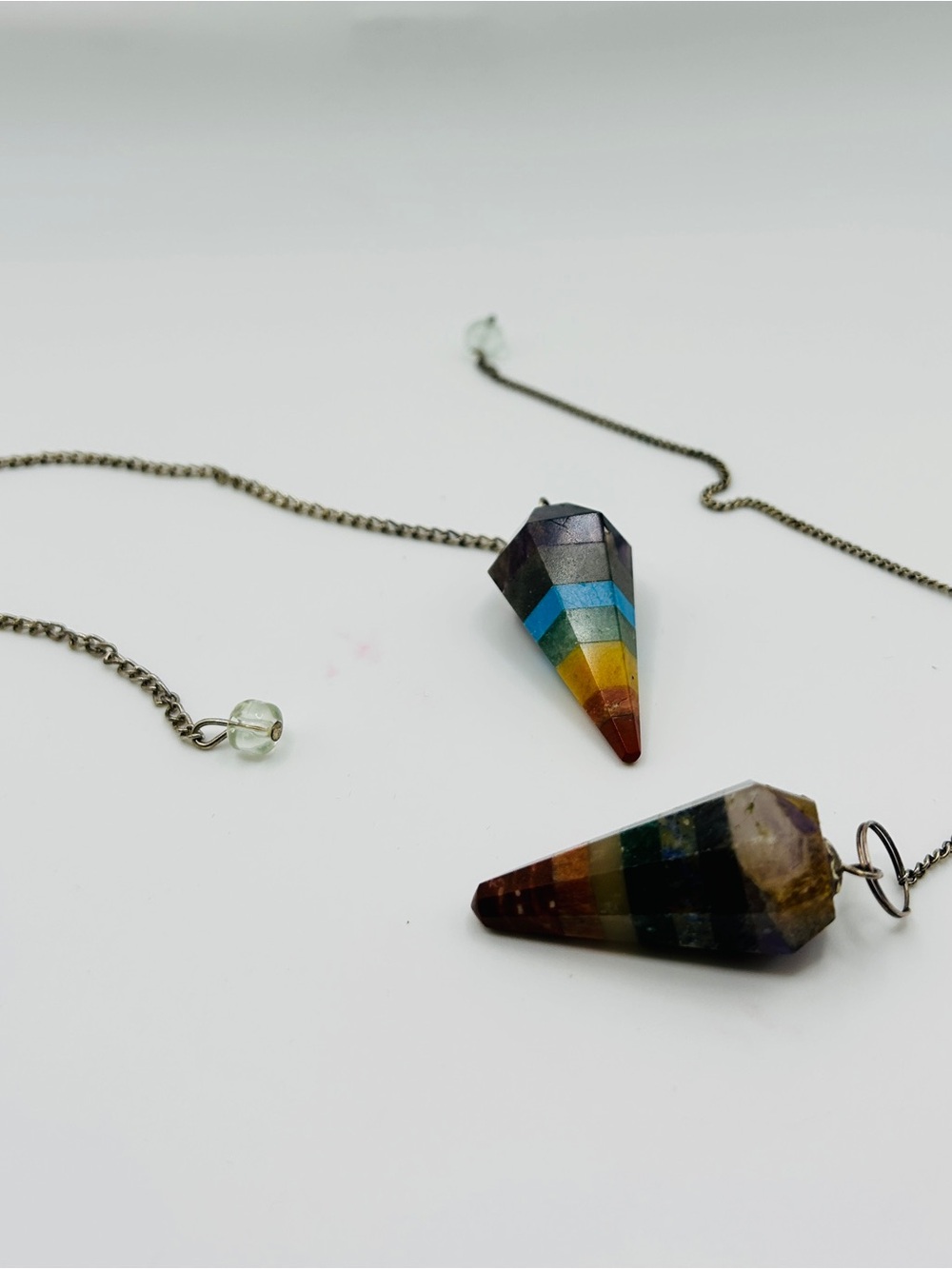 Two Multi-Color Chakra Point Pendulums - Picture 6 of 6